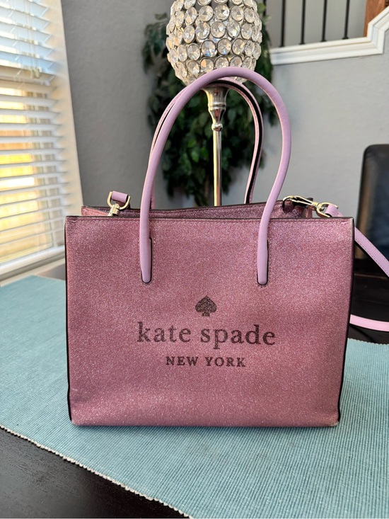 kate spade Handbags - Kate Spade New York pink glitter Trista shopper tote
